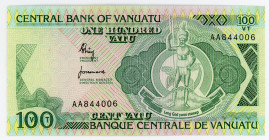 Vanuatu 100 Vatu 1982 (ND)
P# 1a; # AA844006; AUNC