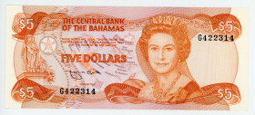 Bahamas 5 Dollars 1984
P# 45b; # G422314; UNC