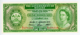 Belize 1 Dollar 1976
P# 33c; #A/4 278118; UNC