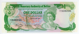 Belize 1 Dollar 1980
P# 38a; # A/I 508236; Elizabeth II; UNC