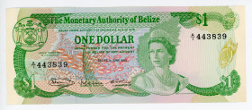 Belize 1 Dollar 1980
P# 38a; #A/1 443839; AUNC-UNC