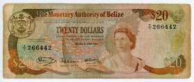 Belize 20 Dollars 1980
P# 41; # T/1 266442; F