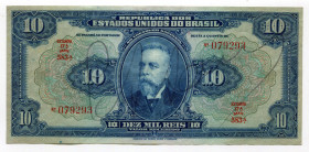 Brazil 10 Mil Reis 1942 (ND)
P# 39d; # 583A 079293; XF