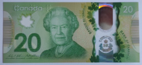 Canada 20 Dollars 2015 Commemorative
P# 111; # FWS 7837780; Polymer; UNC