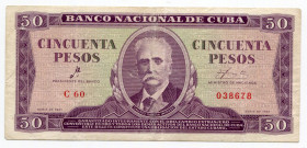 Cuba 50 Pesos 1961
P# 98a; # C 60 038678; XF