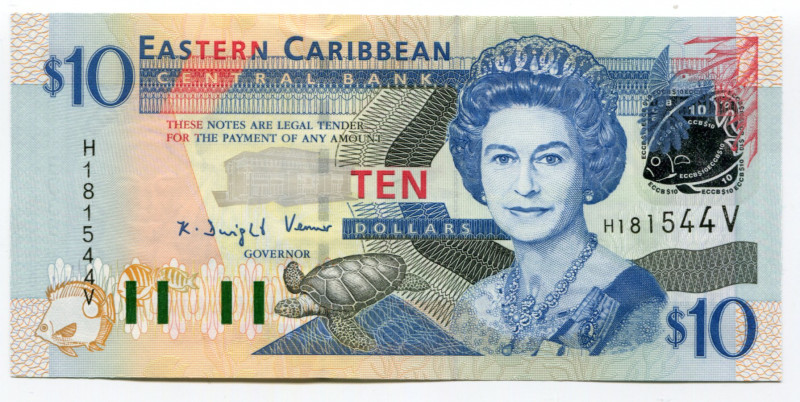 East Caribbean States Saint Vincent & The Grenadines 10 Dollars 2003 (ND)
P# 43...