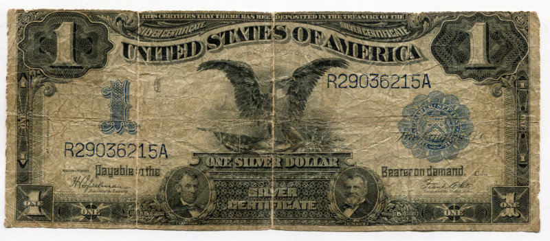 United States 1 Dollar 1899
P# 338b; # R29036215A; Silver Certificate; Signed b...