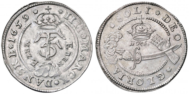 Frederik III. 1648 - 1670
Dänemark, Königreich. Krone (4 Mark), 1659. geprägt au...