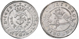 Frederik III. 1648 - 1670
Dänemark, Königreich. Krone (4 Mark), 1659. geprägt auf die Vereitelung der Eroberung Kopenhagens durch die Schweden am 11. ...