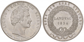 Ludwig I. 1825 - 1848
Deutschland, Bayern. Taler, 1834. Landtag
München
28,13g
AKS 130, Dav. 571, Kahnt 90, Thun 63
f.stgl