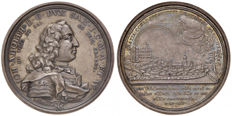 Johann Adolf II. 1736 - 1746
Deutschland, Sachsen Weissenfels. Taler - Medaille,...