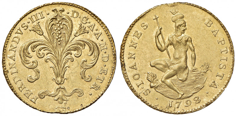 Ferdinand III. 1790 - 1801
Italien, Toskana. 1 Ruspone, 1798. Florenz
10,46g
C.N...