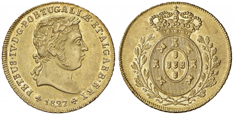 Peter IV. 1826 - 1828
Portugal. 2 Escudos = 1/2 Peca, 1827. 7,16g
Friedb.135
stg...
