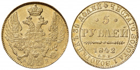 Nikolaus I. 1825 - 1855
Russland. 5 Rubel, 1842. SPB/AC, St. Petersburg
6,51g
Bitkin 19
vz
