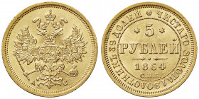 Alexander II. 1855 - 1881
Russland. 5 Rubel, 1864. SPB/AC, St. Petersburg
6,54g
Bitkin 10
f.stgl