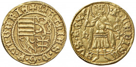 Matthias Corvinius 1458 - 1490
Ungarn, Königreich. Goldgulden, o. Jahr. Mzz. N - Kreuz, Kammergraf Christophorus de Florentia
Hermannstadt
3,49g
Pohl ...