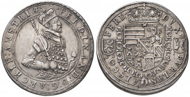 Erzherzog Ferdinand 1564 - 1595
2 Taler, o. Jahr. Ensisheim
56,94g
M/T .- ( vergl. 574/576), Dav. 8093, Voltz. 41
Zainende
ss/vz