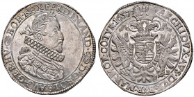 Ferdinand II. 1619 - 1637
Taler, 1637. K-B, Kremnitz
28,74g
Her. 580
stgl