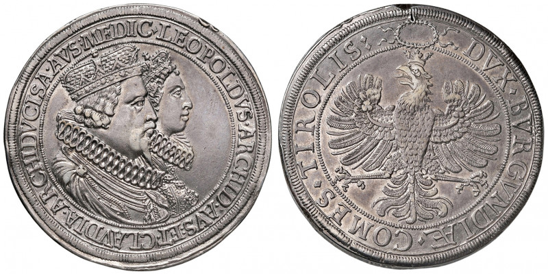 Erzherzog Leopold V. 1625 - 1632
2 Taler, (1626) o. Jahr. auf die Hochzeit mit C...