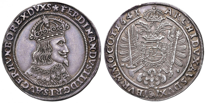 Ferdinand III. 1637 - 1657
1/4 Taler, 1641. Breslau
7,20g
Her. 629, Halacka 1253...