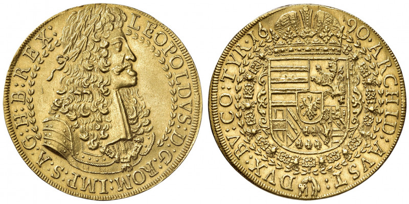 Leopold I. 1657 - 1705
10 Dukat, 1690. LEOPOLDVS : D : G : ROM : IMP : S : A : G...