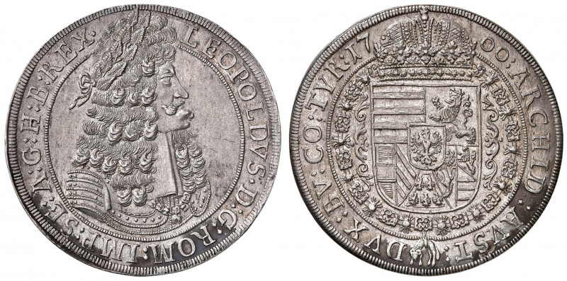 Leopold I. 1657 - 1705
Taler, 1700. Hall
28,86g
Her. 648
vz/stgl