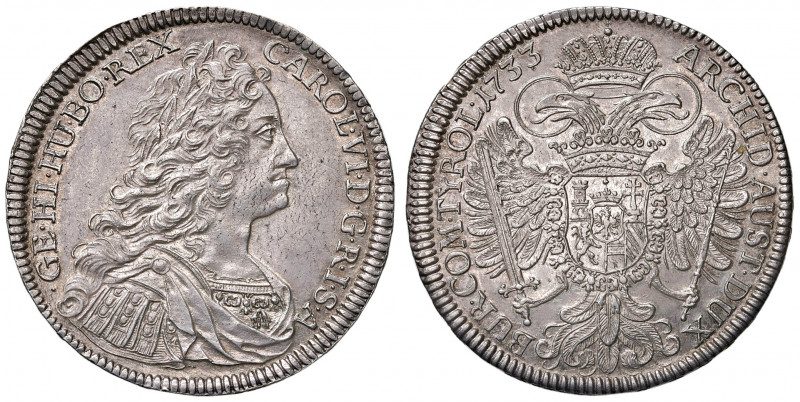 Karl VI. 1711 - 1740
Taler, 1733. Hall
28,70g
MzA.---, Her.---, M./T.---
mit Ran...