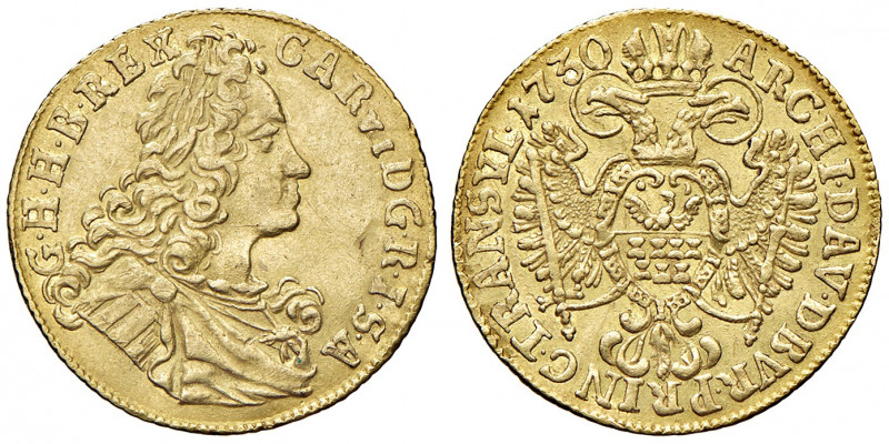 Karl VI. 1711 - 1740
Dukat, 1730. Siebenbürgen
3,44g
Her. 214
f.vz