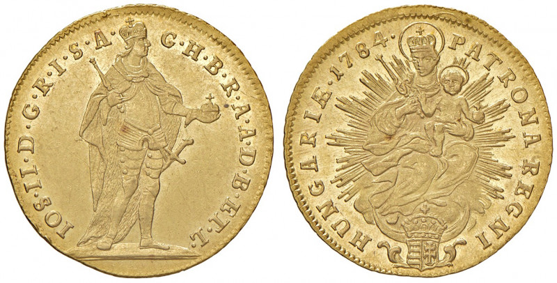 Joseph II. als Alleinregent 1780 - 1790
Dukat, 1784. für Ungarn
3,49g
Her. 78
vz...