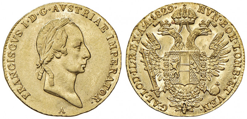 Franz I. 1806 - 1835
Dukat, 1829. A, Wien
3,48g
Fr. 100
vz/stgl