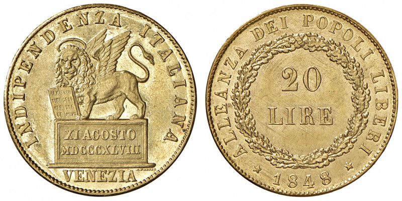 Ferdinand I. 1835 - 1848
20 Lire, 1848. Venedig
6,47g
Fr. 1081
vz/stgl