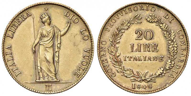 Ferdinand I. 1835 - 1848
20 Lire, 1848. Venedig
6,25g
Fr. 1089
ss/vz