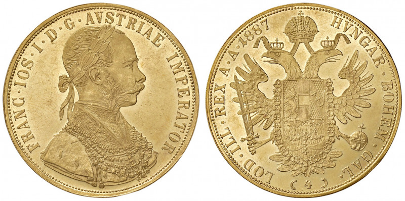 Franz Joseph I. 1848 - 1916
4 Dukaten, 1887. Wien
13,94g
Fr. 1136
vz/stgl