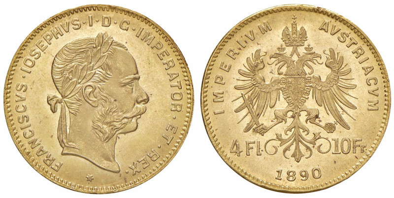 Franz Joseph I. 1848 - 1916
4 Gulden, 1890. Wien
3,22g
Fr. 1338
Erstabschlag / s...