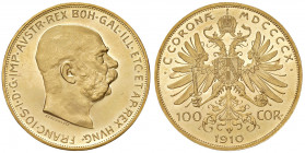 Franz Joseph I. 1848 - 1916
100 Kronen, 1910. Wien
33,96g
Fr. 1918
f.stgl