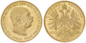 Franz Joseph I. 1848 - 1916
100 Kronen, 1913. Wien
33,94g
Fr. 1921
stgl