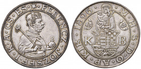 Franz Joseph I. 1848 - 1916
Millenniumstaler, 1896. Typ: Ferdinand
K-B, Kremnitz
29,00g
Fr. 2205
stgl