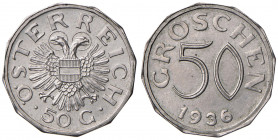 50 Groschen, 1936
1. Republik 1918 - 1933 - 1938. PROBE der Münze Wien in Kupfer-Nickel (Cu-Ni) mit breiter Randstab und 12 eckig, Rand glatt, Ø 24,5 ...