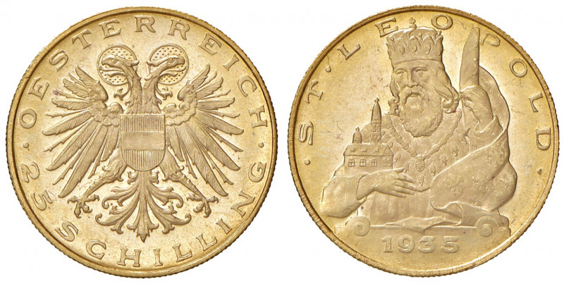 25 Schilling, 1935
1. Republik 1918 - 1933 - 1938. Wien. 5,90g
Her. 25
stgl