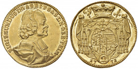 Sigismund III. von Schrattenbach 1753 - 1771
Erzbistum Salzburg. 2 Dukaten, 1771. Salzburg
6,96g
HZ 2901
f.stgl/stgl