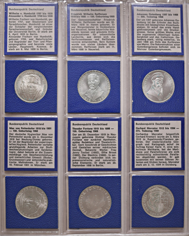 Lot
Deutschland. ca. 150 Stück diverse 5 + 10 Mark, von 1952 Germanisches Museum...