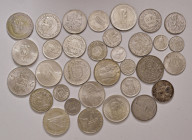 Lot
Europa. 33 Stück divere Silber Münzen / verschiedene Nominale. ges. 317,54g
ss - stgl