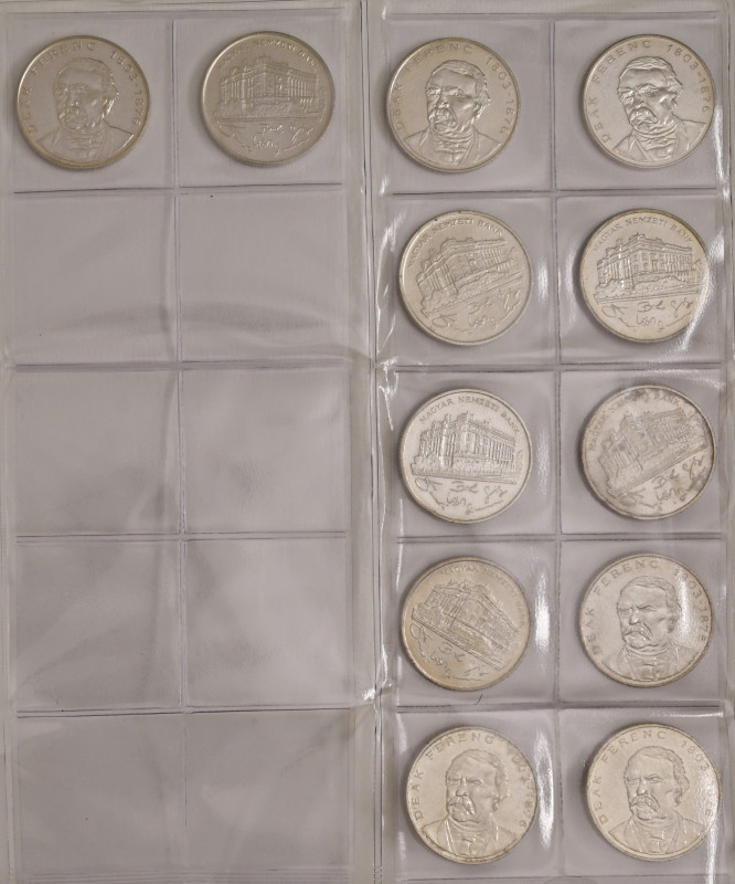 Lot
Ungarn. 12 Stück diverse 200 Forint (Ag), 1993 und 1994. a. ca 12,00g
KM 689...