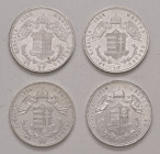 Franz Joseph I. 1848 - 1916
Lot. 4 Stück 1 Forint, 1868 GY.F + KB, 1869 GY.F + KB
a. ca 12,37g
ss/vz