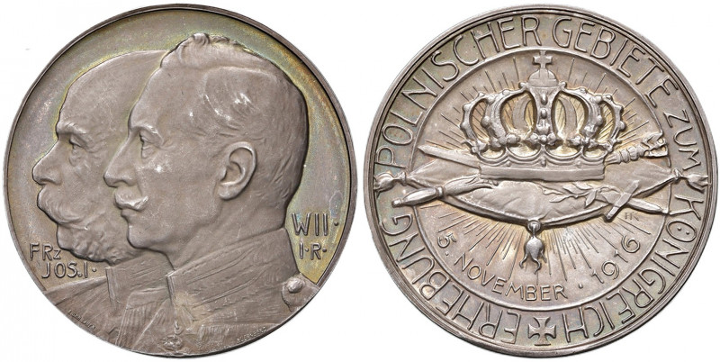 Wilhelm II. 1888 - 1918
Deutschland, Preussen. Ag Medaille, 1916. (F. König/Laue...