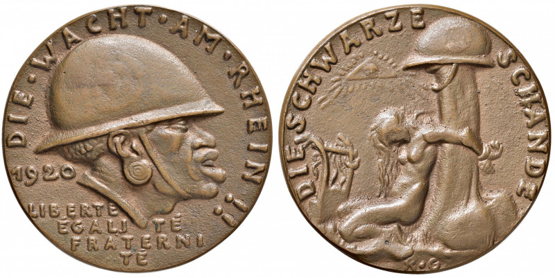 Br Medaille, 1920
Deutschland, Weimarer Republik 1918 - 1933. DIE SCHWARZE SCHAN...
