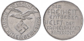 50 Groschen, o. Jahr
Deutschland, 3. Reich 1933 - 1949. Spenden NSDAP, Ø 47,28 mm. Wien
1,13g
ss/vz