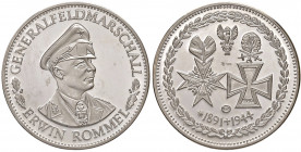 3. Reich 1933 - 1949
Deutschland, 3. Reich 1938 - 1945. Ag Medaille, 1944/1981. auf Generalfeldmarschall Erwin Rommel, im Rand Punze 4170, Ø 40 mm, 0,...