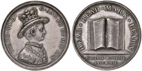 Edward VI. 1790 - 1890
England. Ag Medaille, o. Jahr (1848). auf das 1553 gegründete Christi ´s Hopsital, mit Randschrift, Datiert MDLIII. Geprägt um ...