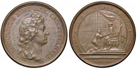 Ludwig XIV. 1643 - 1715
Frankreich. Cu Medaille, 1661. auf die Huldigung des Herzogs Charles IV von Lothringen für das Herzogtum Bar, Ø 42 mm, von Mau...